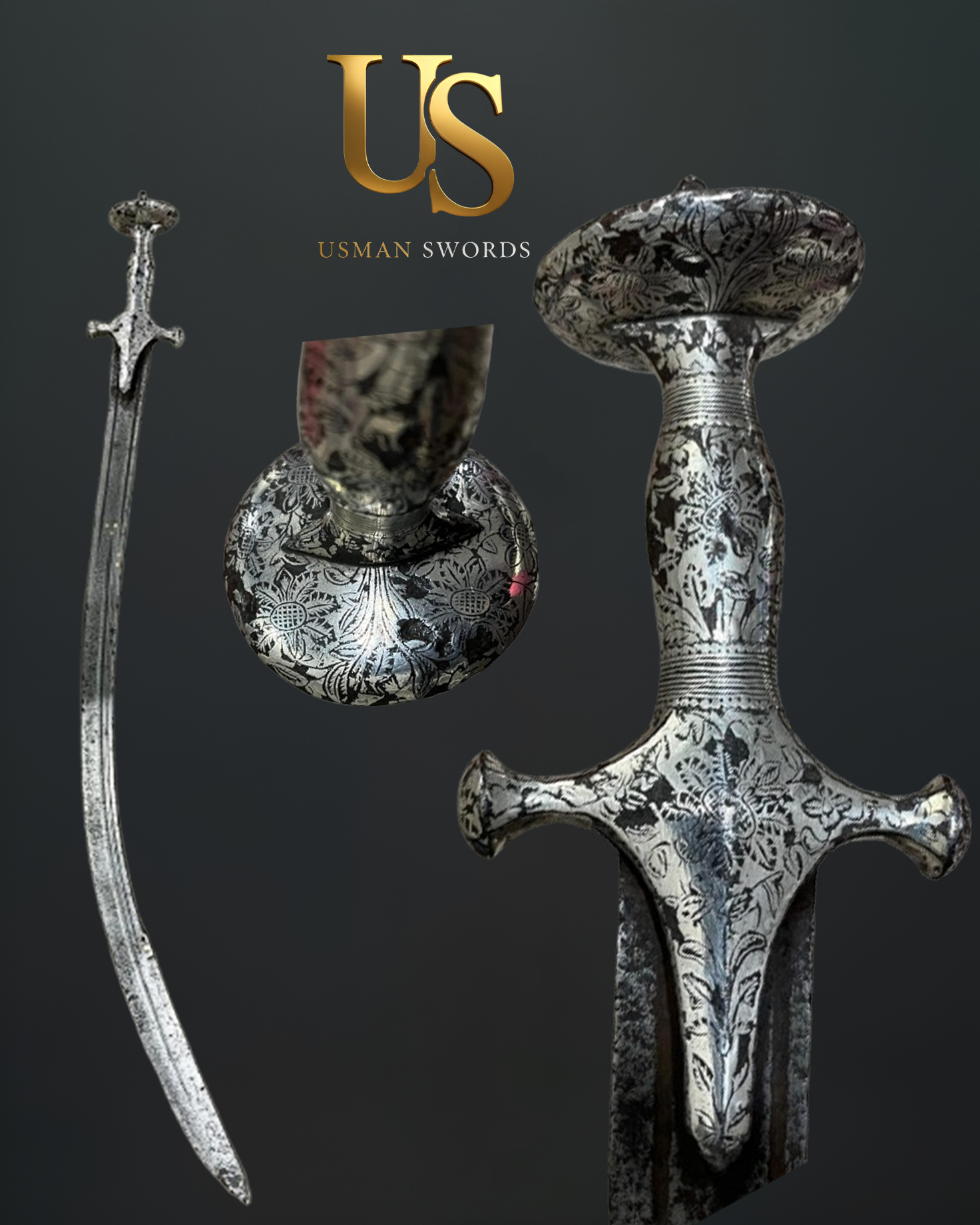 mughal tulwar silver (sword) mughal tulwar silver (sword)