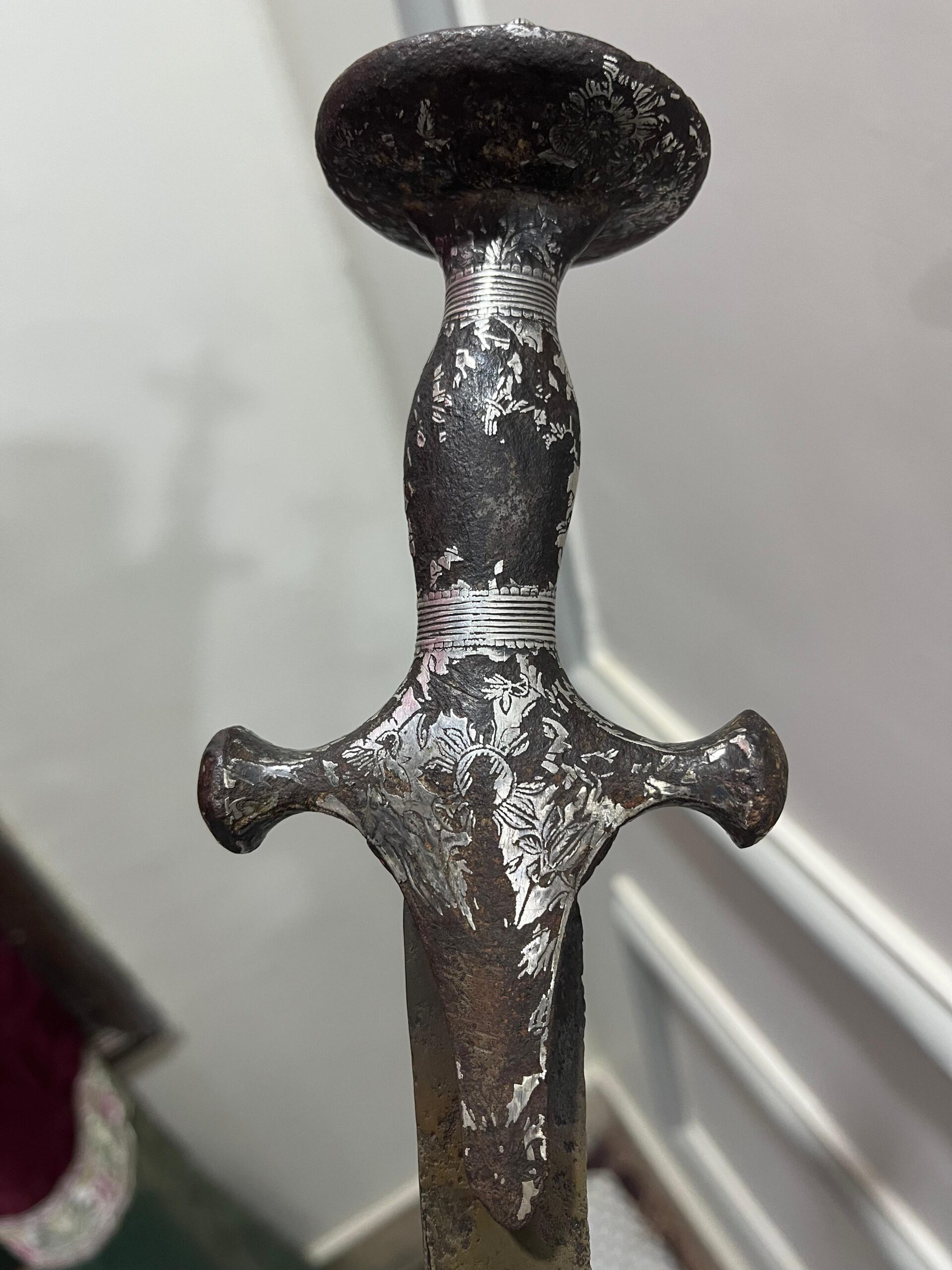 sindhi silver wootz tulwar (sword) sindhi silver wootz tulwar (sword)